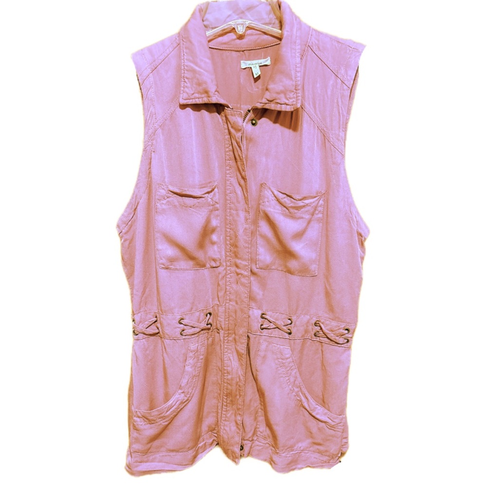 Women’s Medium Maurices Mauve Sleeveless Zip-up Utility Vest
